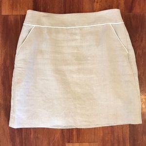 Khaki and linen skirt from LOFT